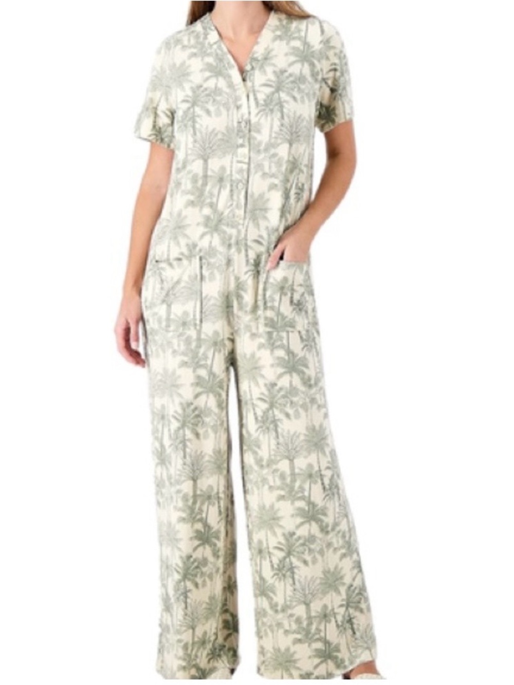 BumbleBella by Jill Martin Dreamy Jersey Essential Wide Leg Jumpsuit